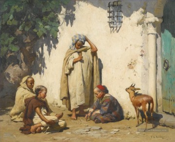 LE JEUNE SCRIBE Frederick Arthur Bridgman Arabe Peinture à l'huile